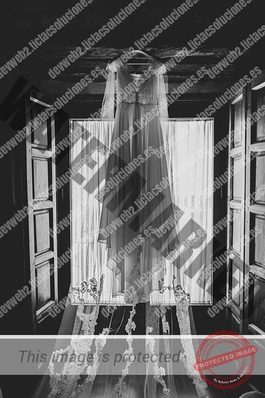 Fotografía en Blanco y Negro. Calidad. El Vestido de novia